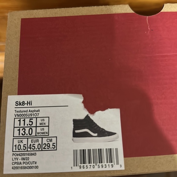 Vans Sk8 hi textured Asphalt - Picture 8 of 9